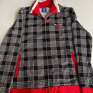 Vintage UNK blue label NBA Chicago Bulls fill front zip jacket men size‎ Medium